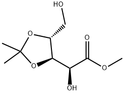 3,4-O-イソプロピリデン-D-リキソ酸メチル 化学構造式