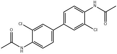 N,N'-ジアセチル-3,3'-ジクロロベンジジン 化学構造式