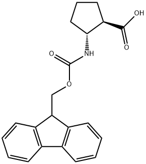 (1R,2R)-FMOC-2-AMINOCYCLOPENTANE CARBOXYLIC ACID Structure