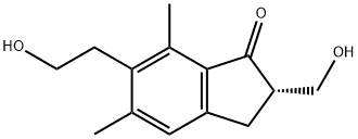 (S)-2,3-Dihydro-6-(2-hydroxyethyl)-2-hydroxymethyl-5,7-dimethyl-1H-inden-1-one Struktur