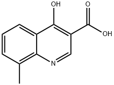 4-ヒドロキシ-8-メチルキノリン-3-カルボン酸 化学構造式