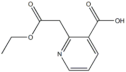 2-(2-エトキシ-2-オキソエチル)ニコチン酸 化学構造式
