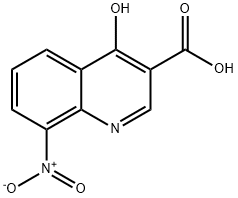 4-Hydroxy-8-(hydroxy(oxido)amino)-3-quinolinecarboxylic acid Structure
