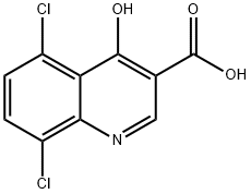 5,8-DICHLORO-4-HYDROXYQUINOLINE-3-CARBOXYLIC ACID 结构式