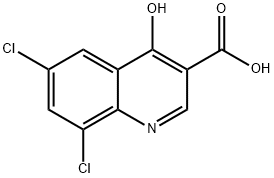 6,8-二氯-4-羟基3-喹啉羧酸 结构式