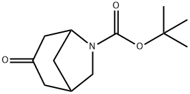 (1R,5S)-叔-丁基 3-氧亚基-6-氮杂二环[3.2.1]辛烷-6-甲酸基酯, 359779-74-1, 结构式
