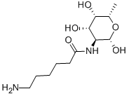 N-(ε-Aminocaproyl)-β-L-fucopyranosylamine Struktur