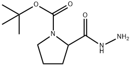 2-HYDRAZINOCARBONYL-PYRROLIDINE-1-CARBOXYLIC ACID TERT-BUTYL ESTER Structure