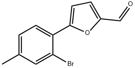 5-(2-ブロモ-4-メチルフェニル)-2-フルアルデヒド 化学構造式