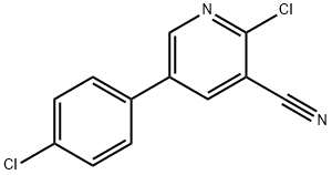 2-CHLORO-5-(4-CHLOROPHENYL)NICOTINONITRILE Struktur