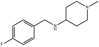 N-[(4-Fluorophenyl)methyl]-1-methyl-4-piperidinamine Struktur