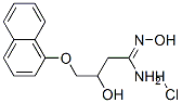 [N-羟基-C-(2-羟基-3-萘-1-基氧基丙基)亚氨甲酰]氯化铵结构式