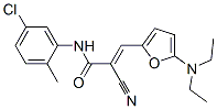 2-Propenamide,  N-(5-chloro-2-methylphenyl)-2-cyano-3-[5-(diethylamino)-2-furanyl]- Struktur