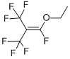 1-エトキシ-1,3,3,3-テトラフルオロ-2-(トリフルオロメチル)-1-プロペン 化学構造式