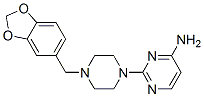 2-(4-Piperonyl-1-piperazinyl)pyrimidin-4-amine Struktur