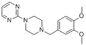 2-(4-ベラトリル-1-ピペラジニル)ピリミジン 化学構造式