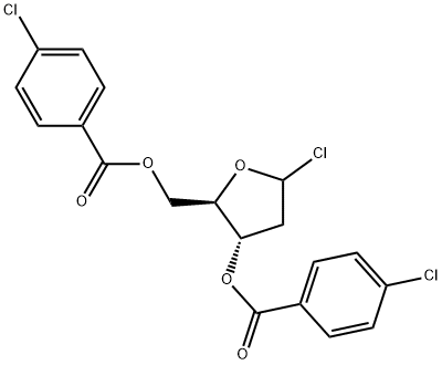 1-氯-3,5-二对氯苯甲酰氧基-2-脱氧-D-核糖, 3601-90-9, 结构式