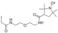 3-(2-(2-(2-IDOACETAMIDO)ETHOXY)ETHYLCARBAMOYL)-2,2,5,5-TETRA METHYL-1-PYRROLIDINYLOXY Struktur