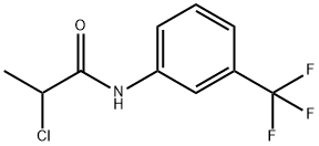 2-クロロ-N-[3-(トリフルオロメチル)フェニル]プロパンアミド 化学構造式