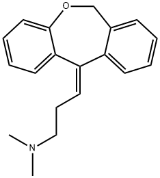 N,N-ジメチル-3-[(Z)-ジベンゾ[b,e]オキセピン-11(6H)-イリデン]-1-プロパンアミン 化学構造式