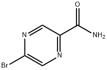 5-ブロモピラジン-2-カルボキサミド 化学構造式