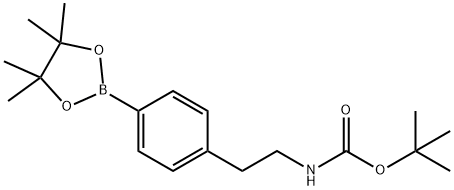 叔丁基(4-(4,4,5,5-四甲基-1,3,2-二氧杂硼烷-2-基)苯乙基)氨基甲酸酯 结构式