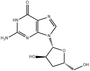 3-脱氧鸟苷,3608-58-0,结构式