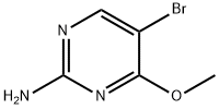 2-アミノ-5-ブロモ-4-メトキシピリミジン 化学構造式