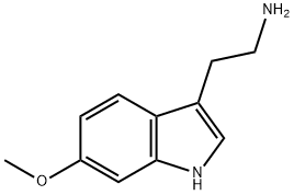 3-(2-アミノエチル)-6-メトキシ-1H-インドール 化学構造式
