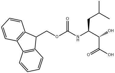 FMOC-(2S,3S)-3-AMINO-2-HYDROXY-5-METHYLHEXANOIC ACID Struktur