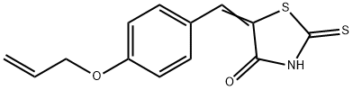(5E)-5-[4-(アリルオキシ)ベンジリデン]-2-メルカプト-1,3-チアゾール-4(5H)-オン 化学構造式