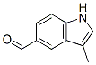1H-Indole-5-carboxaldehyde, 3-methyl- (9CI) 结构式