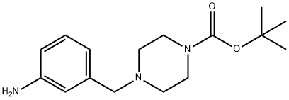 4-(3-氨基苄基)哌嗪-1-甲酸叔丁酯, 361345-40-6, 结构式
