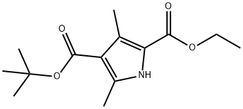 3,5-ジメチル-1H-ピロール-2,4-二カルボン酸4-TERT-ブチルエステル2-エチルエステル 化学構造式