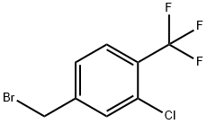 3-クロロ-4-(トリフルオロメチル)ベンジルブロミド 化学構造式