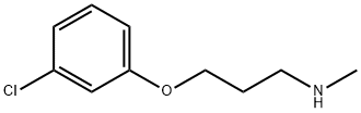 3-(3-クロロフェノキシ)-N-メチル-1-プロパンアミン 化学構造式