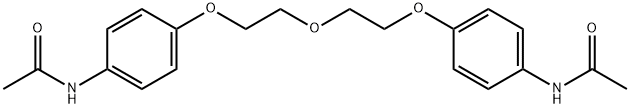 N,N'-[オキシビス(2,1-エタンジイルオキシ-4,1-フェニレン)]ビスアセトアミド 化学構造式