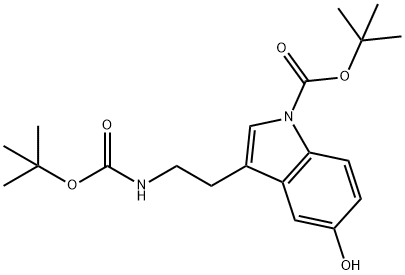 N,N-Di-(tert-Butyloxycarbonyl) Serotonin Struktur