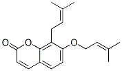8-(3-Methyl-2-butenyl)-7-[(3-methyl-2-butenyl)oxy]-2H-1-benzopyran-2-one Structure
