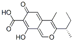 8-Hydroxy-4-methyl-3-[(S)-1-methylpropyl]-6-oxo-6H-2-benzopyran-7-carboxylic acid Structure