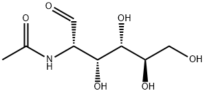 N-乙酰基-β-D-甘露糖胺 结构式