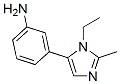 Benzenamine, 3-(1-ethyl-2-methyl-1H-imidazol-5-yl)- (9CI)|