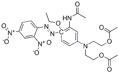 2,2'-[[5-acetamido-4-[(2,4-dinitrophenyl)azo]-4-ethoxyphenyl]imino]diethyl diacetate  Struktur