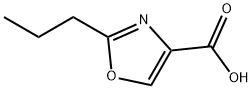 2-プロピル-4-オキサゾールカルボン酸 化学構造式