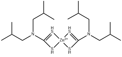 二异丁基二硫代氨基甲酸锌 结构式