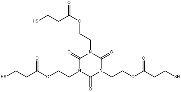 3-巯基丙酸-[2,4,6-三氧代-1,3,5-三嗪-1,3,5(2H,4H,6H)-次基]三-2,1-乙二醇酯,36196-44-8,结构式