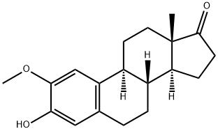 3-ヒドロキシ-2-メトキシエストラ-1,3,5(10)-トリエン-17-オン 化学構造式