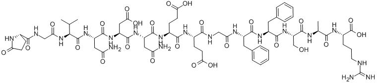 フィブリノペプチドB, ヒト 化学構造式