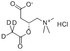 アセチル-D3-L-カルニチン塩酸塩 化学構造式