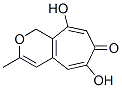 6,9-Dihydroxy-3-methylcyclohepta[c]pyran-7(1H)-one Struktur